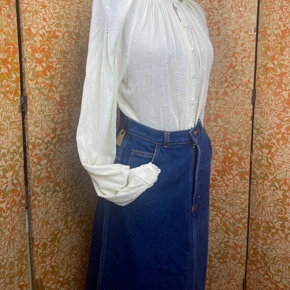 S Denim Skirt Vintage 1980s PS Gitano Denim High … - image 7