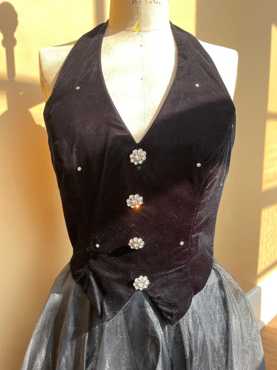 90’s Scarlet Halter Grommet Dress