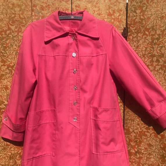 bright pink raincoat