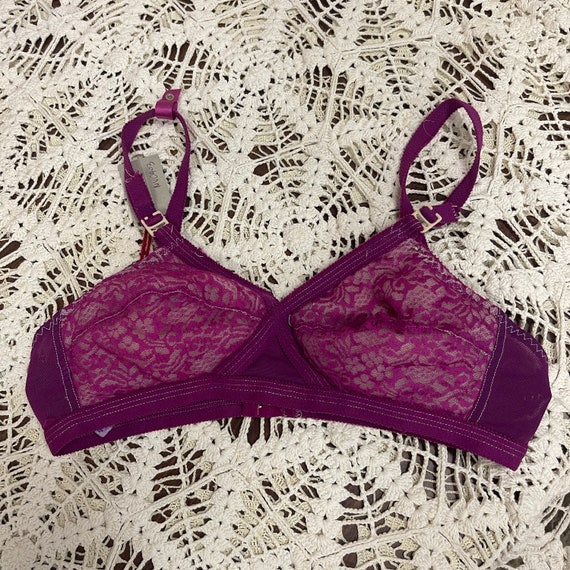 Vintage Purple Cross Your Heart Bra 34B Tub Dyed Bra Top -  Canada