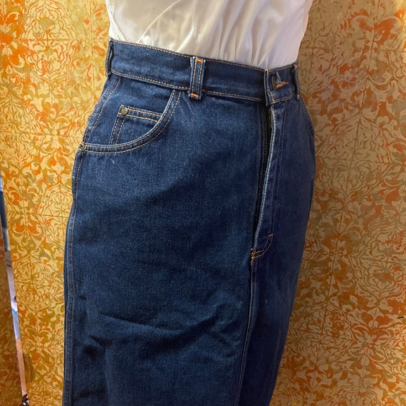 S Denim Skirt Vintage 1980s PS Gitano Denim High … - image 4