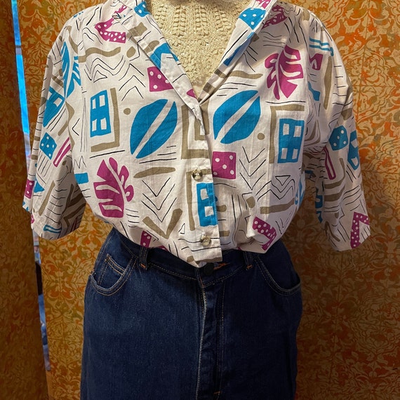 S Denim Skirt Vintage 1980s PS Gitano Denim High … - image 5