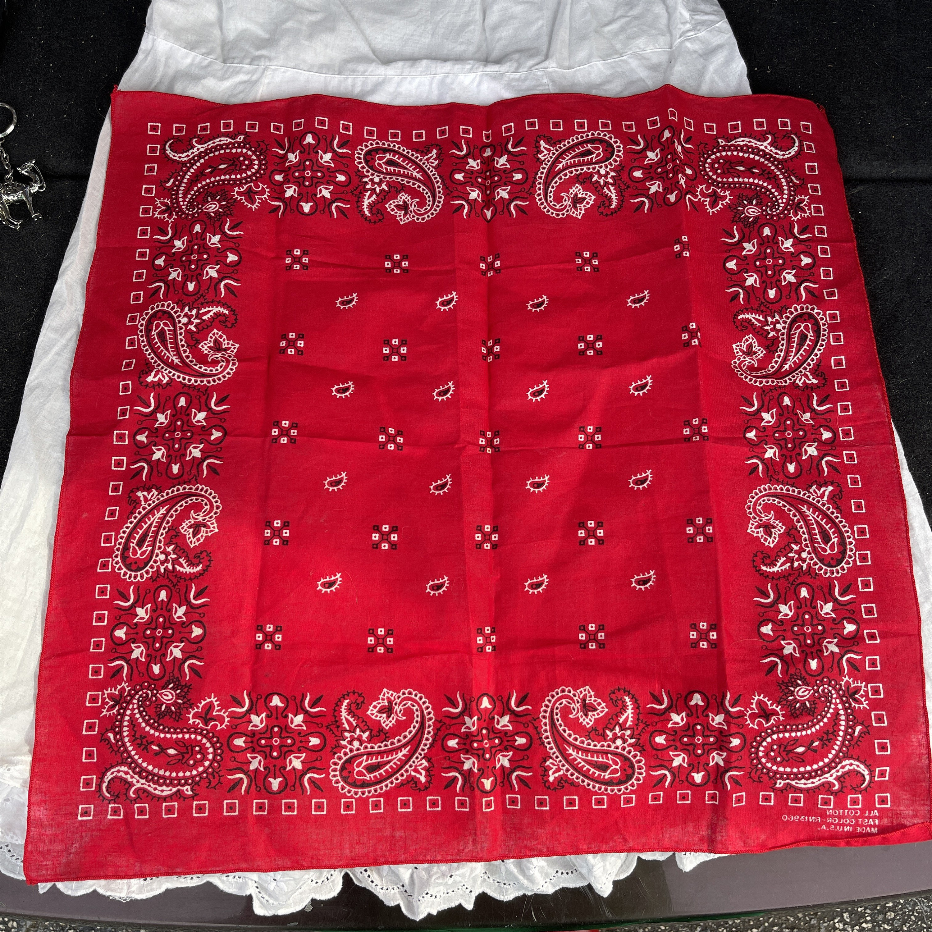 小物 60's Vintage bandanna cross pattern 小物 60's Vintage bandanna cross pattern 60´s Vintage