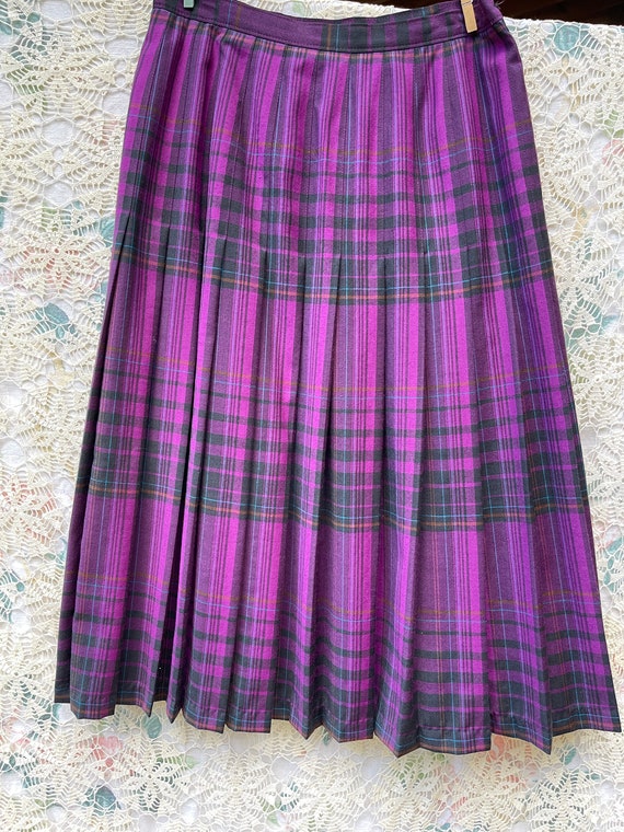 80s Vintage Purple Skirt M Miss Pendleton Vintage Wool Skirt - Etsy