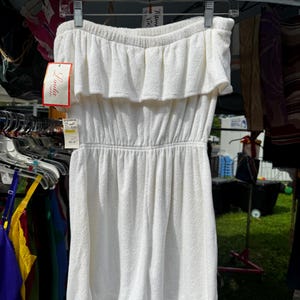 Vintage witte boxpakje L badstof romper
