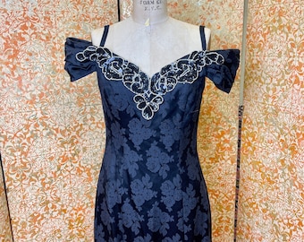 90s Prom Dress Short Velvet Goth Size 11 - Etsy