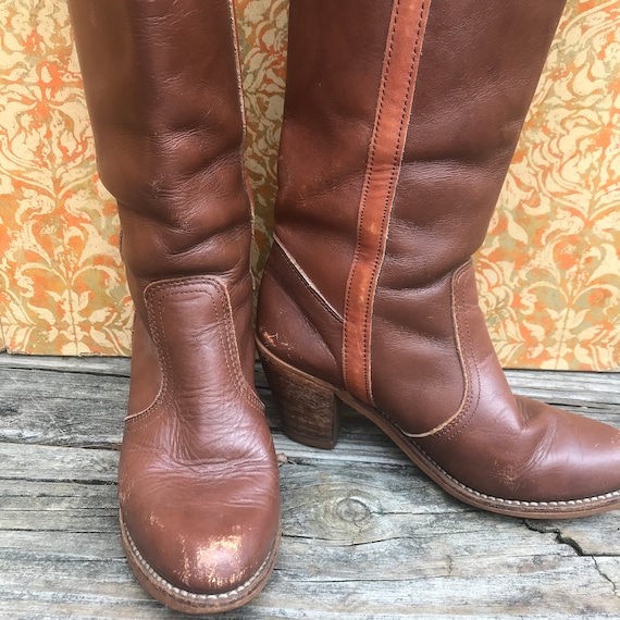 Vintage 70s Boots SIZE 6.5 Dexter 1970s Boots Sta… - image 2