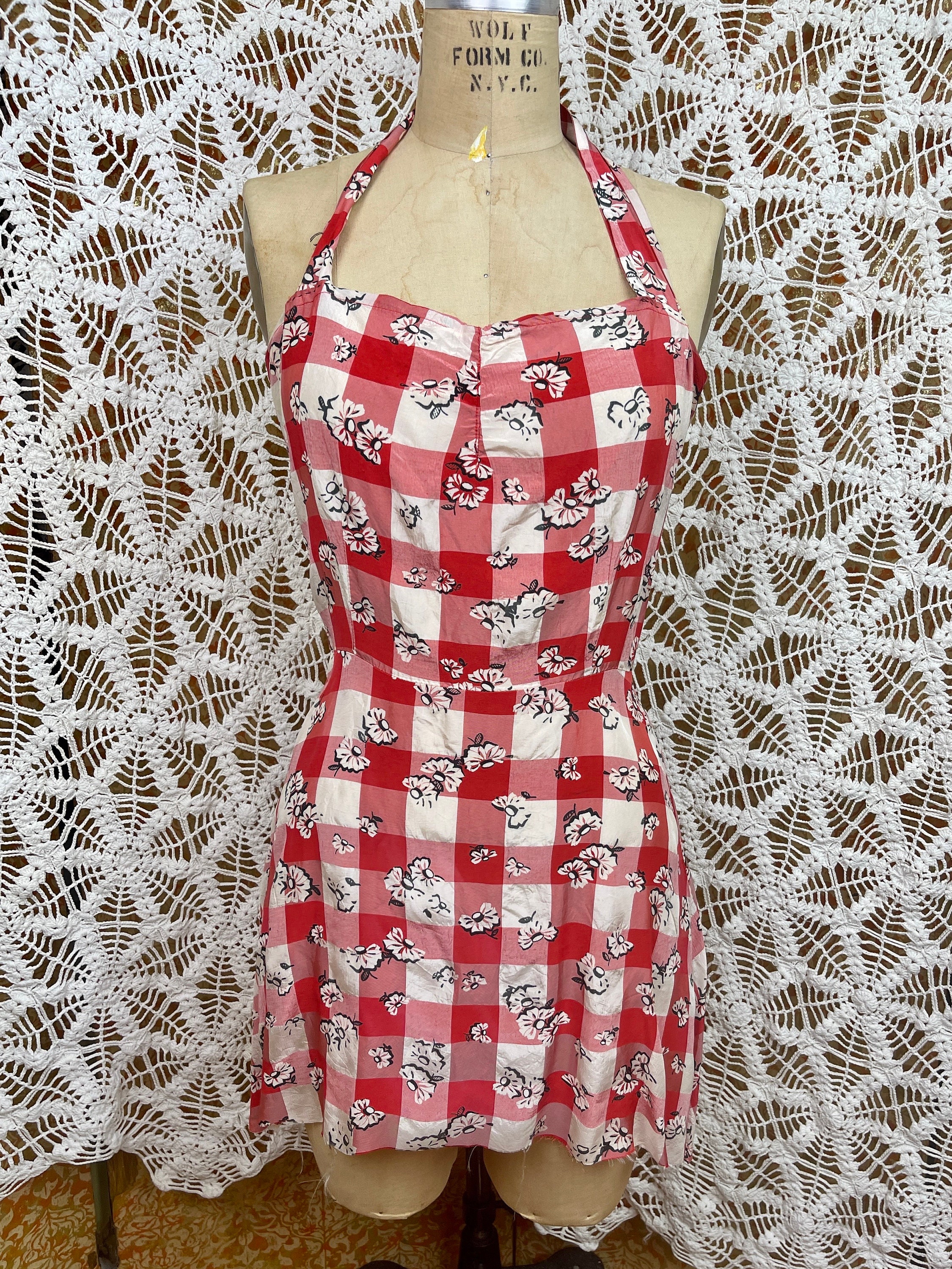 人気ブランド rosarymoon Gingham Halter-neck Salopet オールインワン