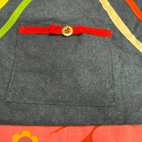 Vintage Blue Patchwork Tote Bag - image 6