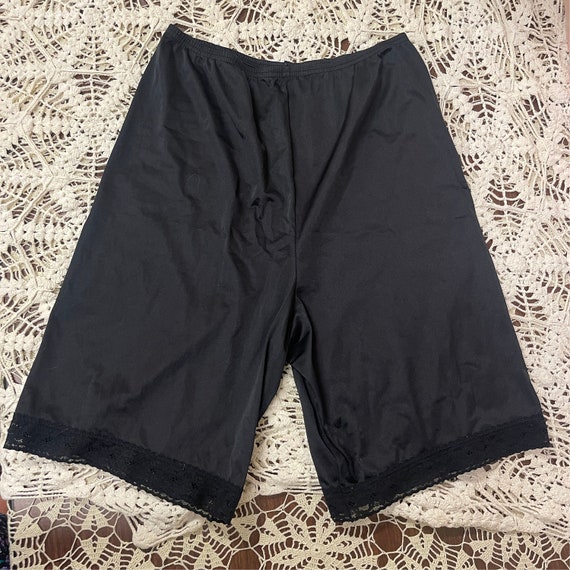 Vintage Vanity Fair Black Nylon Pettipants S Slip Shorts 