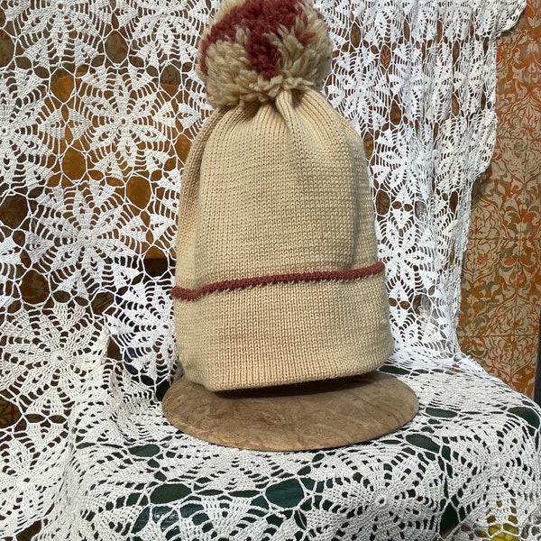 Tan Knit Hat Etsy