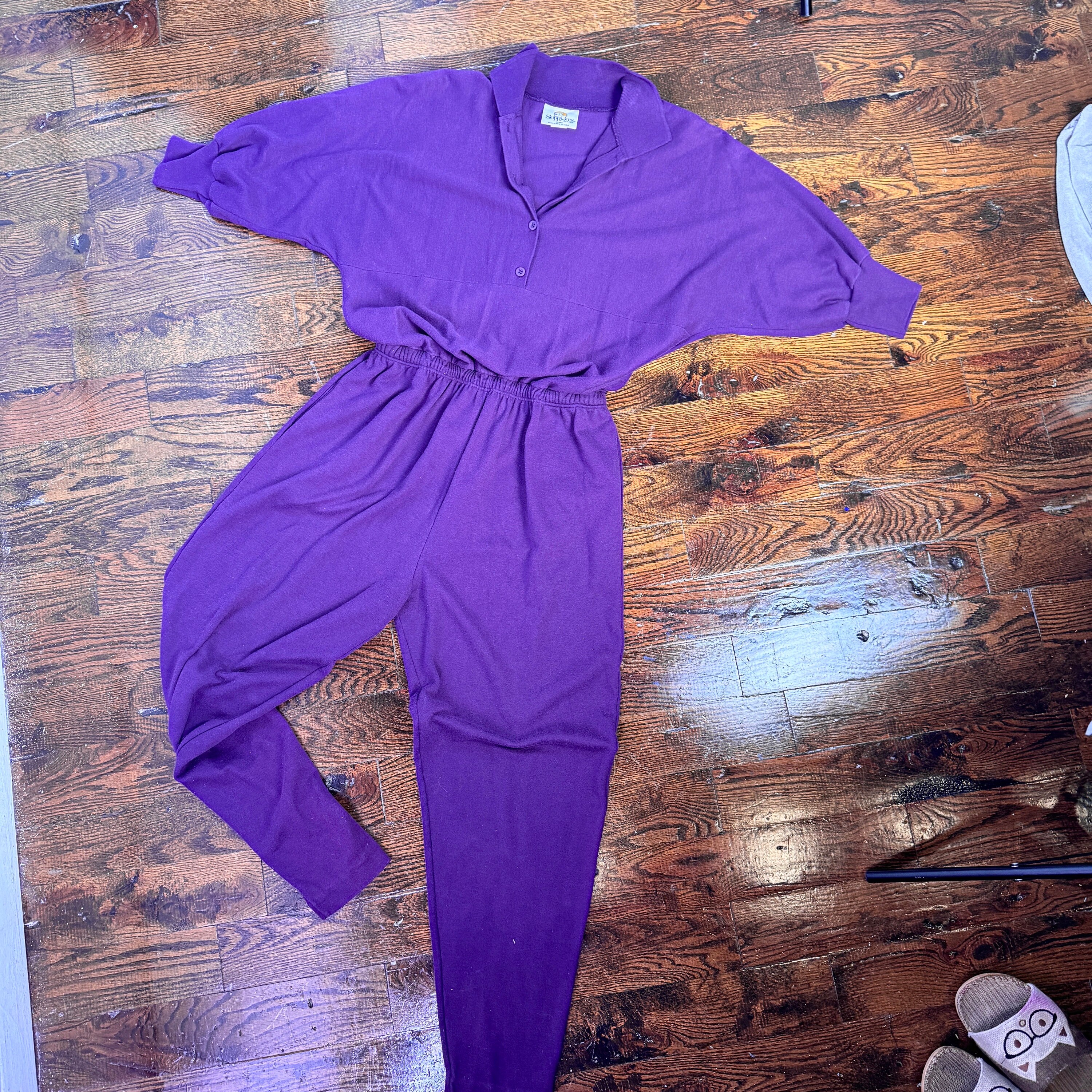 サロペット・オーバーオール・オールインワン AMERI GATHERED SLEEVE ALL IN ONE PURPLE Made in Usa Jumpsuit - Etsy