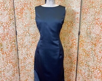 90s Prom Dress Black M Long Sheath Jessica McClintock Bridal