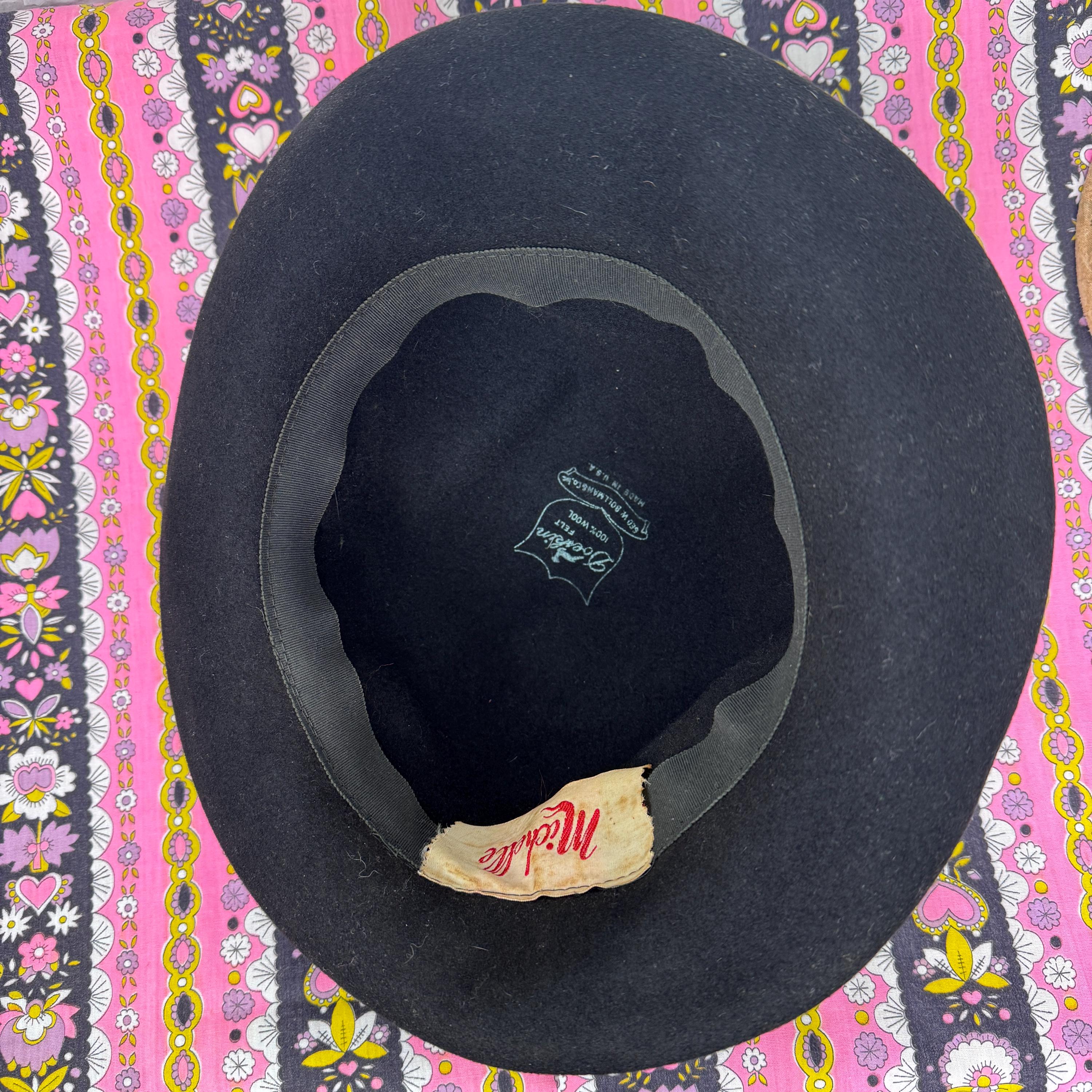 Ruban Nœud Pour Chapeau Feutre Noir – Accessoire Feutrine Vintage Fait Main USA