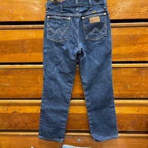 Vintage Men&#39;s Dark Wash Wrangler 31 x 30 Blue Denim Jeans