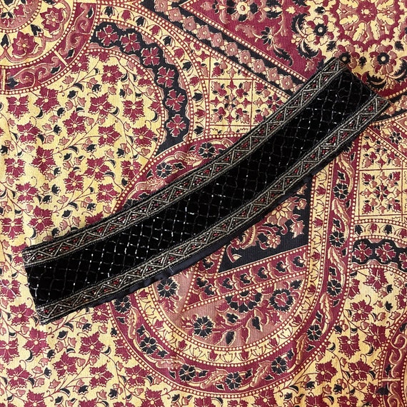 80s Christian Dior Black Beaded Belt M Vintage St… - image 6