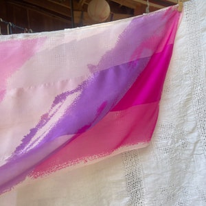 70s Vera Neumann Pink Purple Sheer Scarf Vintage Scarf Vera