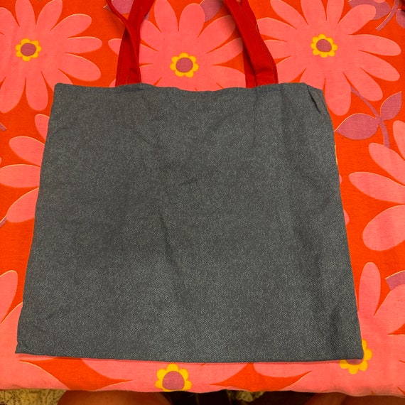 Vintage Blue Patchwork Tote Bag - image 4
