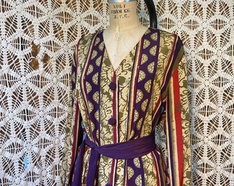80s Purple Pleated Skirt Set XL 3pc