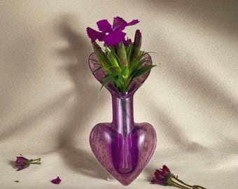 Vintage Florapin Vase Lapel Pin Celluloid Double Heart Tussy Mussy Accessory
