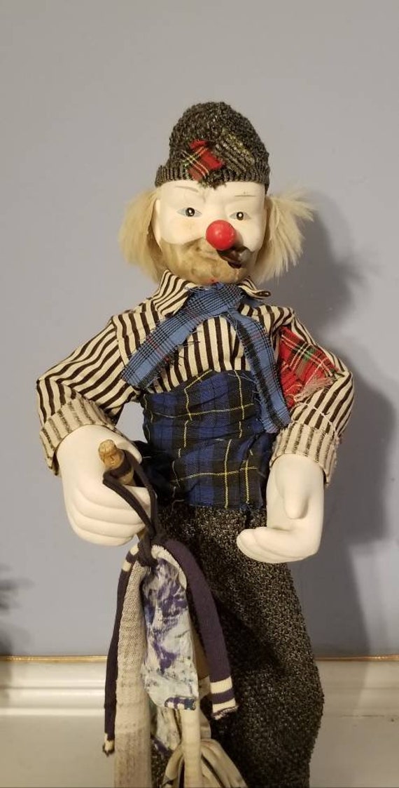 Vintage hobo cheap clown doll