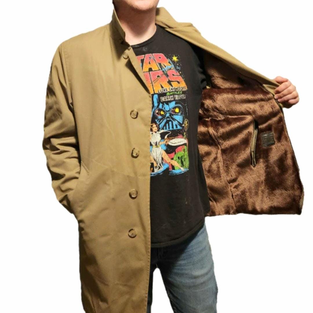 Vintage London Fog Maincoats Trench Coat Removable Lining 40 Reg