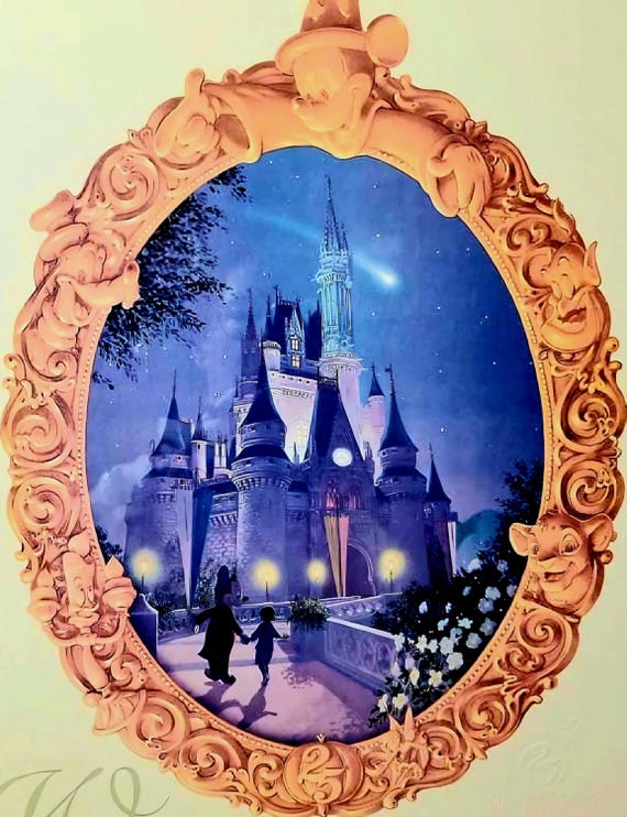 Vintage Disney World 25th Anniversary Framed Print 1997