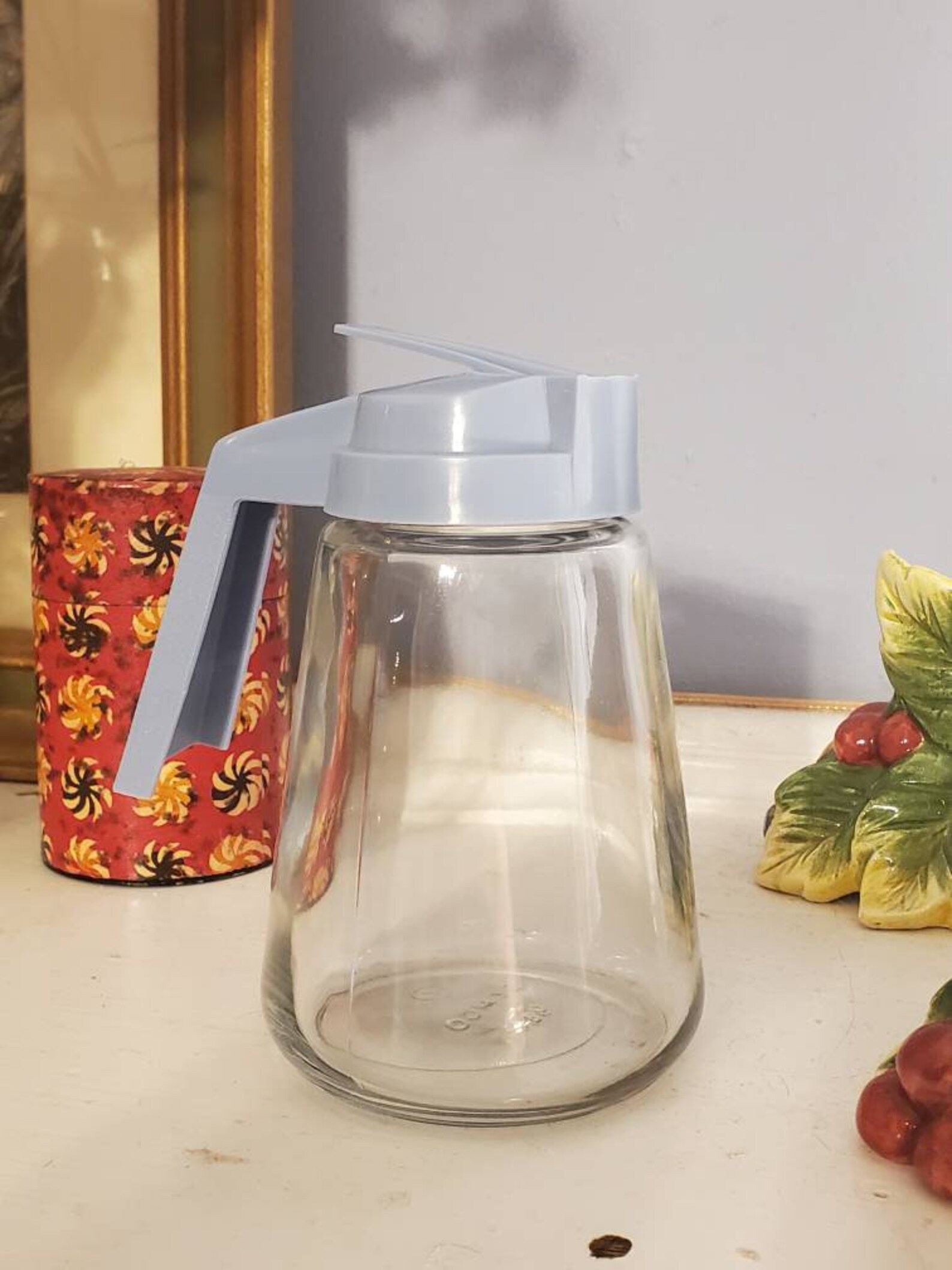 Vintage Gemco Glass Syrup Dispenser 12 Oz. Pitcher Mid Century Etsy