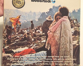 Vintage Original Woodstock Vinyl Triple Record Album 1970 Cotillion SD 3-500