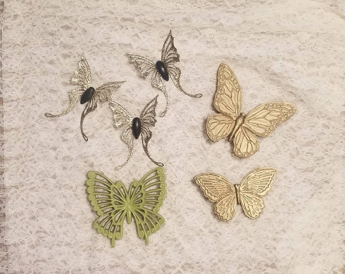 Vintage Butterfly Wall Decor Retro Butterfly Sets 60s/70s Boho Etsy