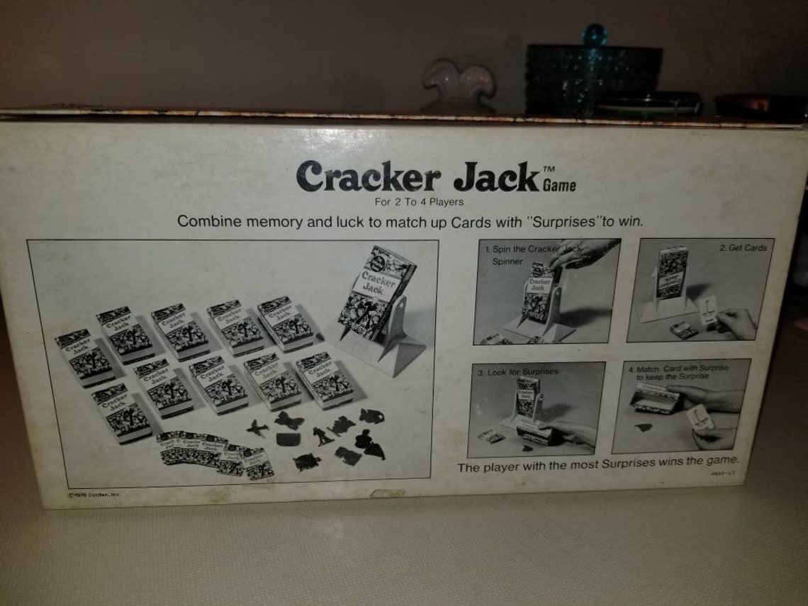 Vintage Cracker Jack Game Complete 1976 Board Game Matching Etsy