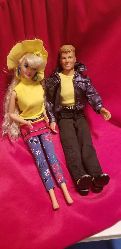 Barbie and Ken in Bright Yellow, Retro and Vintage Barbie