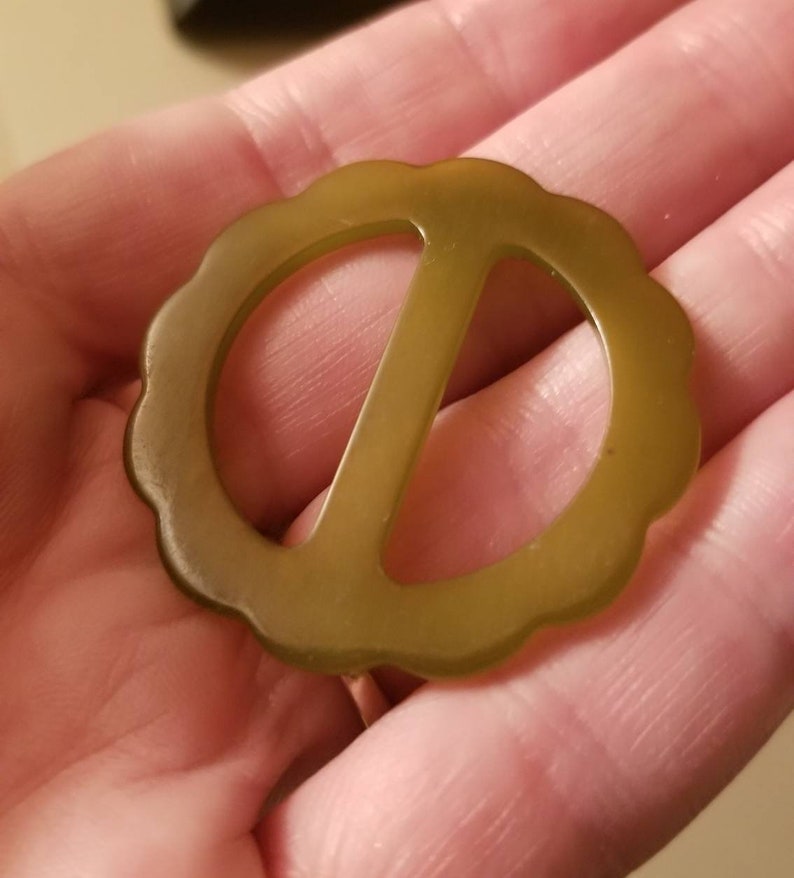 Vintage Belt Buckle Slides Bakelite /& Celluloid Accessories Scarf Slides Set of Three