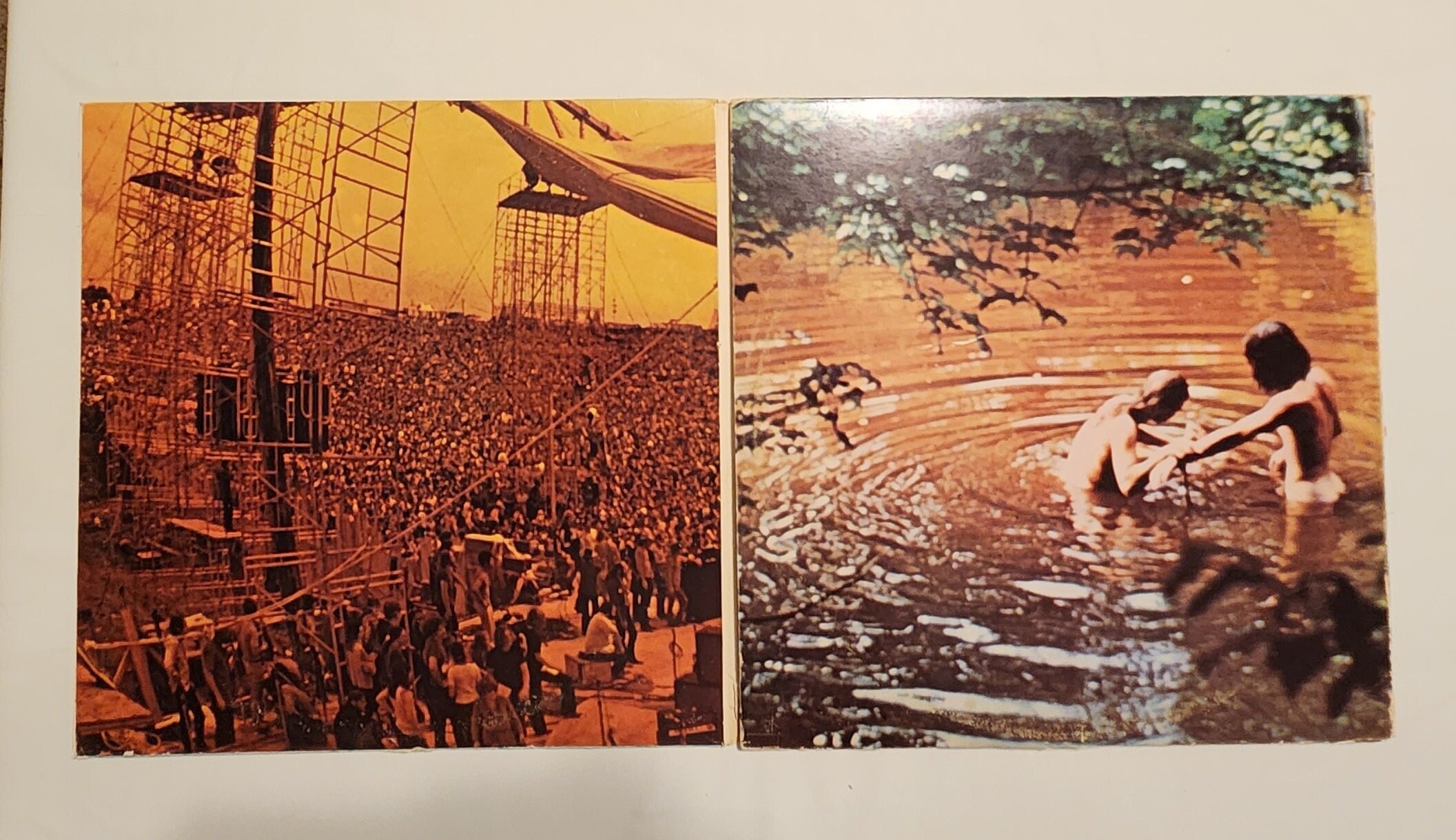 Vintage Original Woodstock Vinyl Triple Record Album 1970