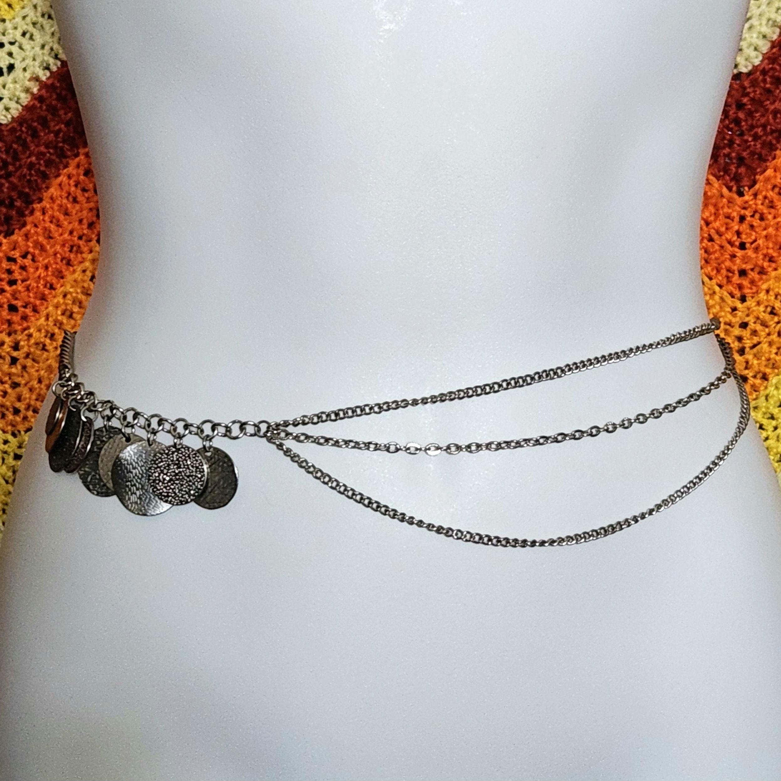 Vintage Silver Belly Dancer Belt - Etsy display picture 2