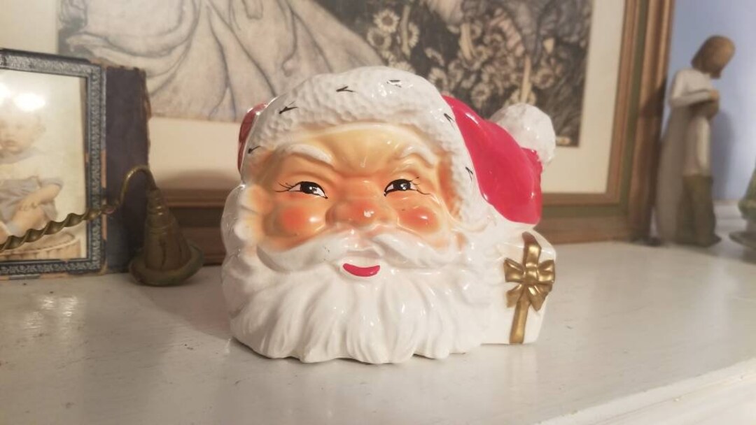 Vintage Santa Candle Holder Planter by EO Brody Beautiful Etsy