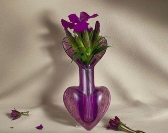 Vintage Florapin Vase Lapel Pin Celluloid Double Heart Tussy Mussy Accessory