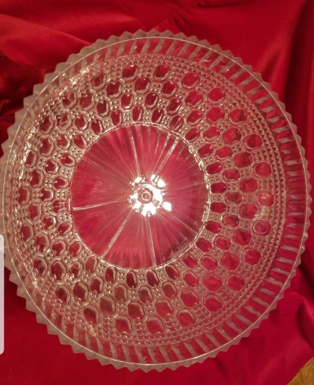 Vintage REGALINE Cut Plastic Fruit Bowl Clear 9 Mid Century Modern