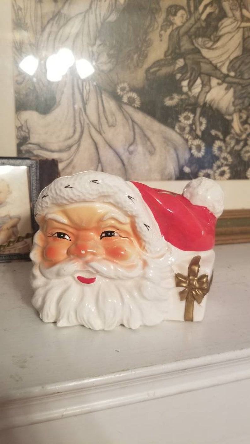 Vintage Santa Candle Holder Planter by EO Brody Beautiful Etsy