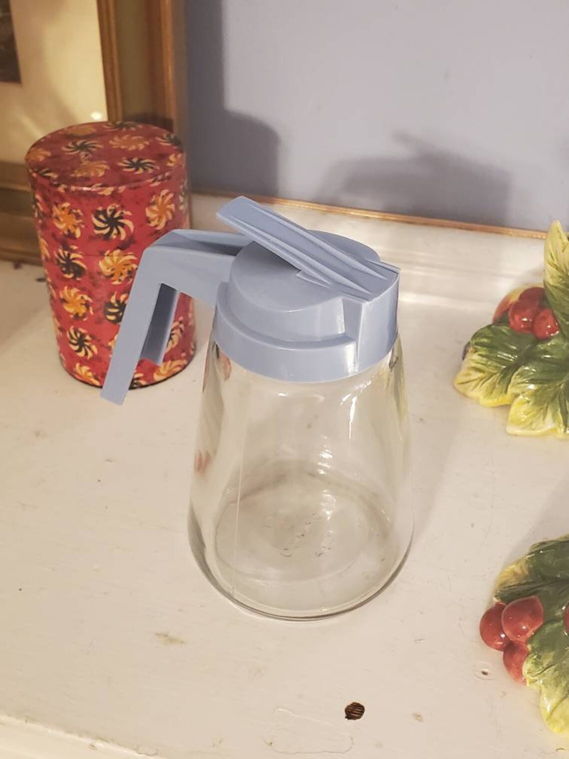 Vintage Gemco Glass Syrup Dispenser 12 Oz. Pitcher Mid Century Etsy