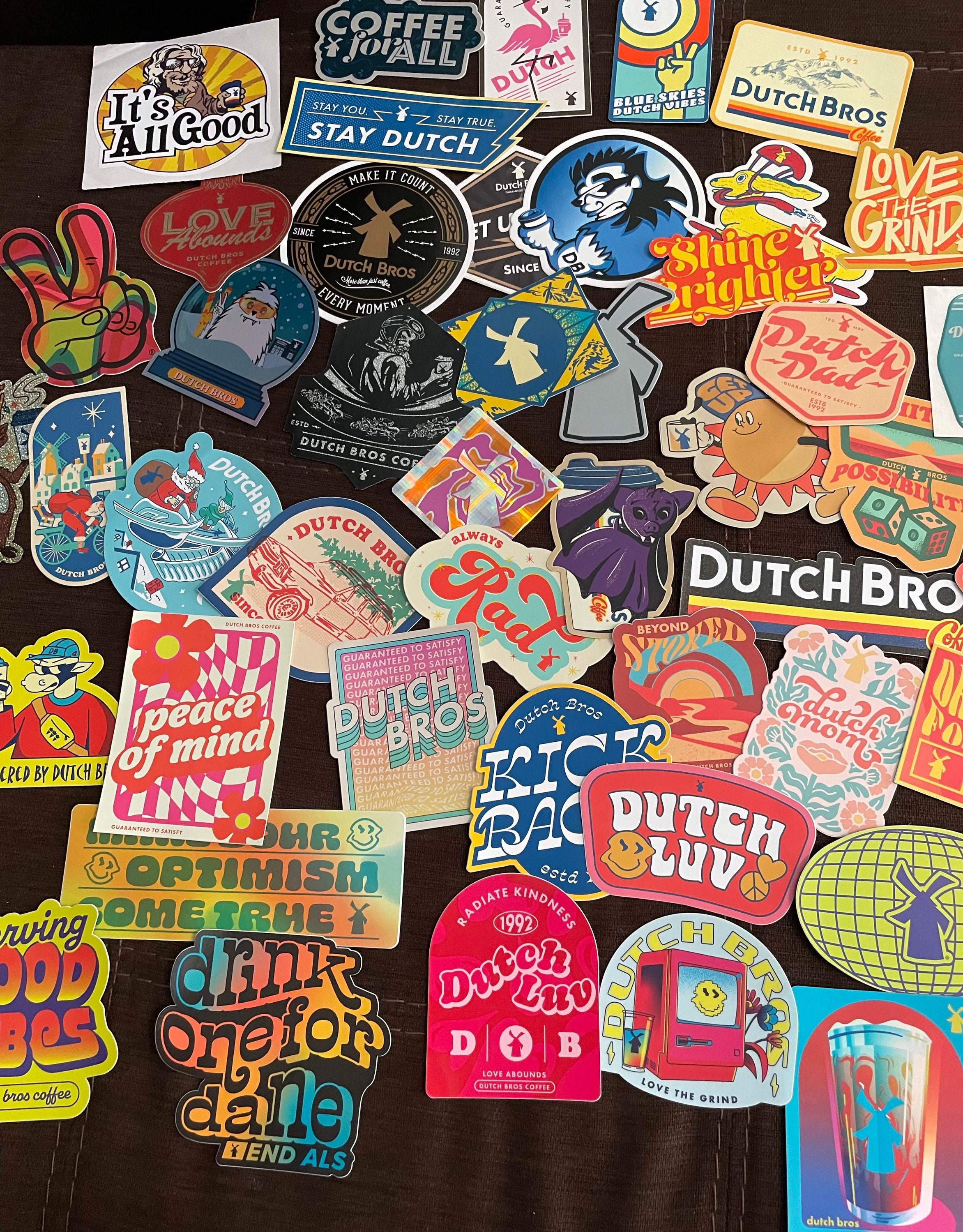 Dutch Bros Sticker Collection Vinyl Coffee Stickerlaptop Sticker Etsy