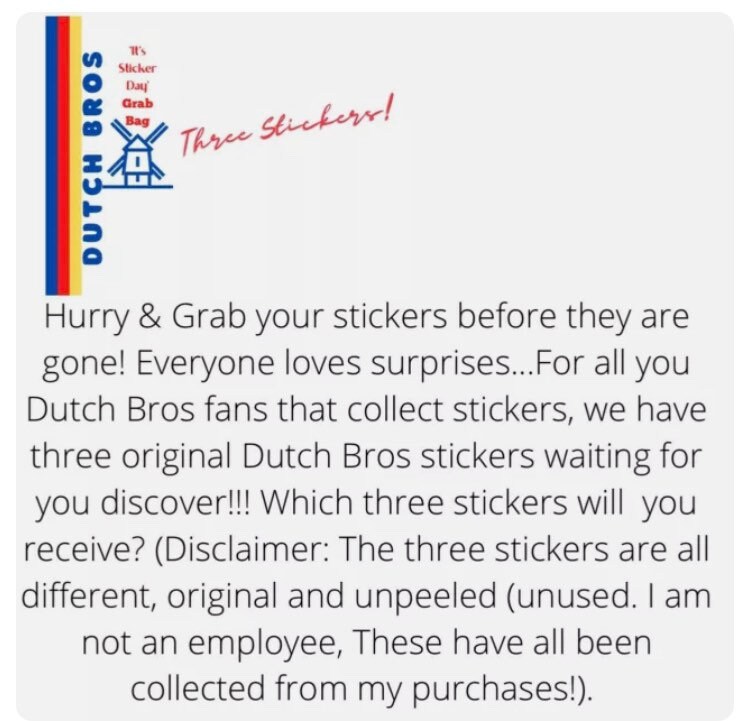 dutch bros mother's day sticker