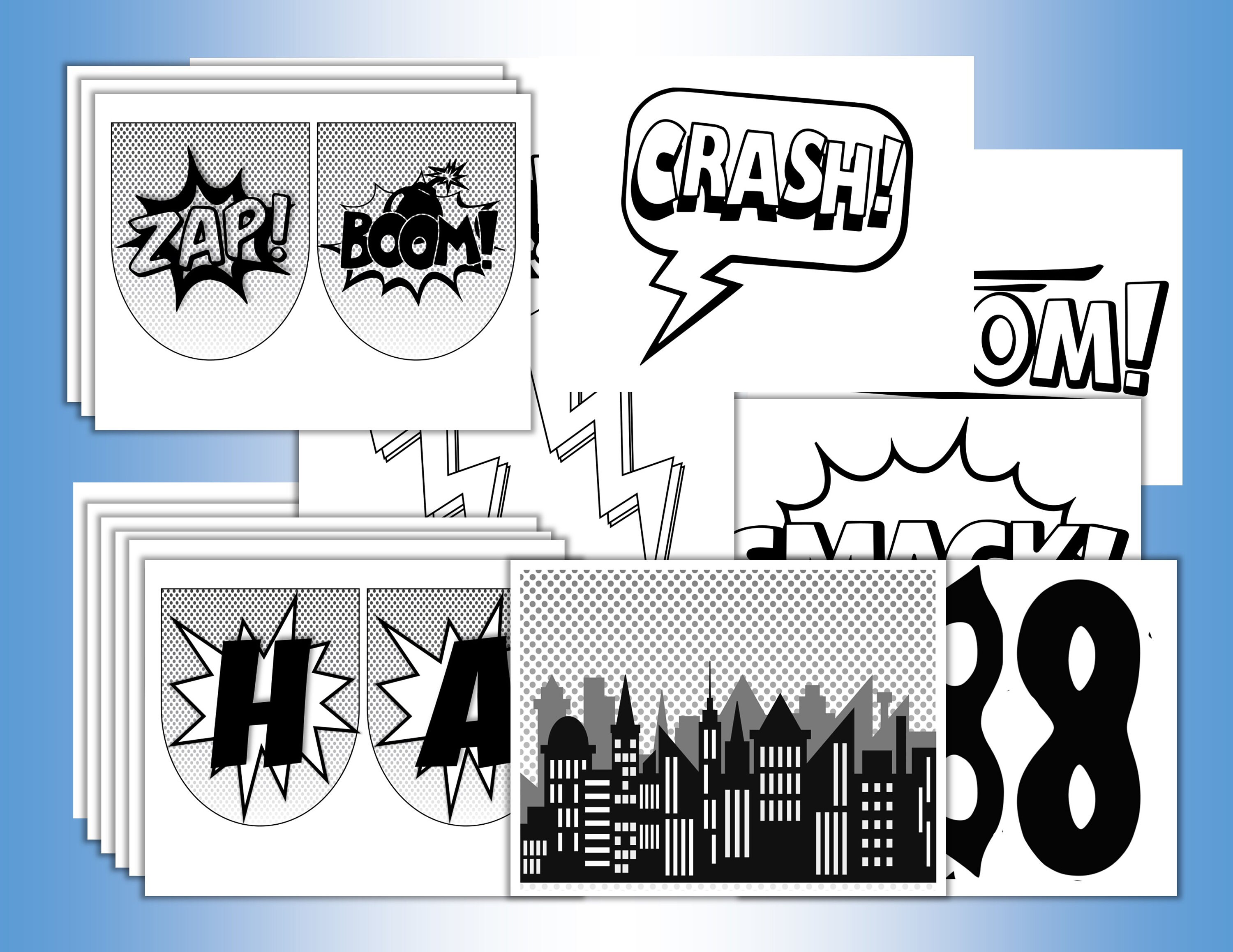 Modern Superhero Party Printables Superhero Themed Party | Etsy