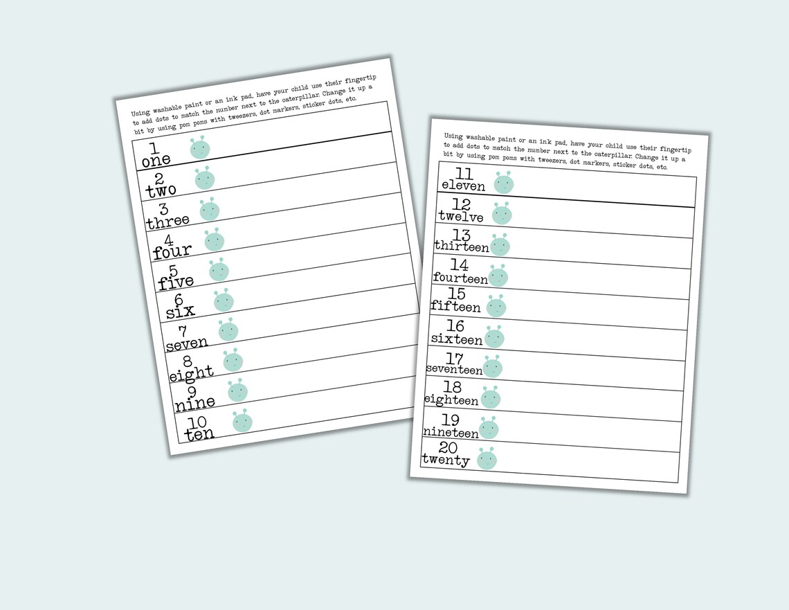 Preschool Printables Preschool Bug Themed Prints Homeschool - Etsy