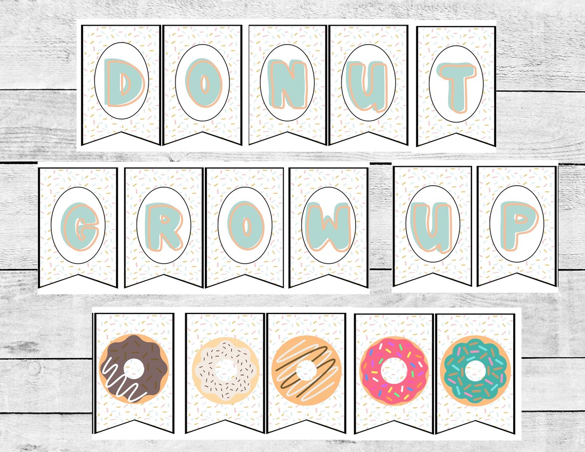 Donut Signs Bundle Printables Donut Themed Party Kidsdrive | Etsy