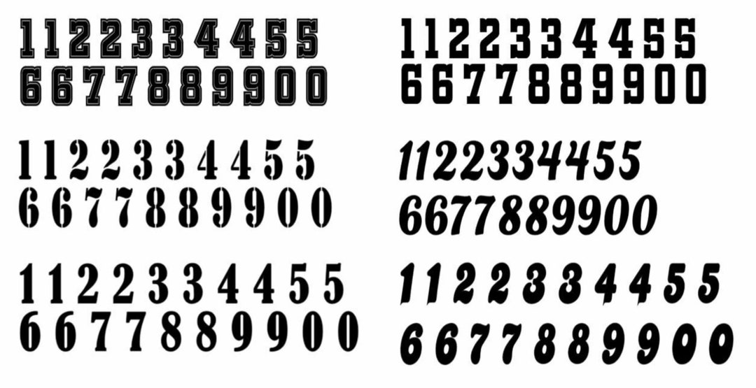 Heat Transfer Vinyl Iron on Number Set 09 DIY Applique Uniform Back to