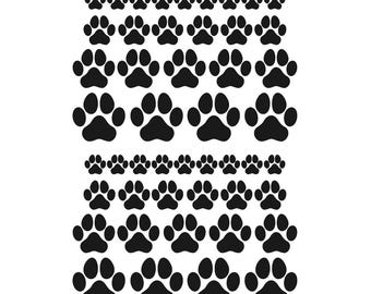 Dog Paw Print Vinyl Decal Sticker - Car, Laptop, Tumbler - 4 Dozen