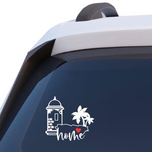 Puerto Rico Decal Sticker Glass Bottle Mug Tumbler Car Window Decorative Label Decal Stickers Puerto Rico Map Flag Morro Decal