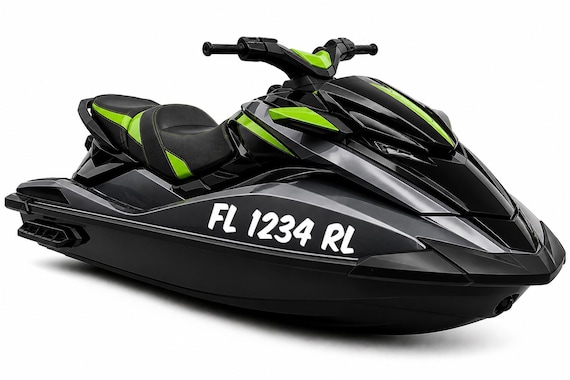Custom Boat Registration Numbers Vinyl Decals (Pair)