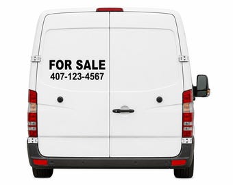 Custom Car Decal, Personalized Phone Number Sticker